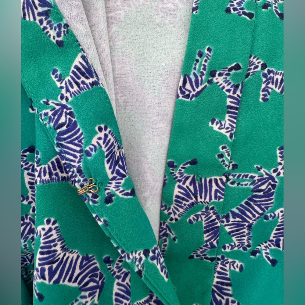 Lilly Pulitzer Winona Dress SZ XS Everglades Green Heebee Zeebees - Picture 7 of 16